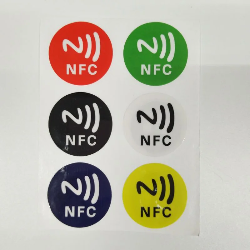 Маленький NDEF Ntag213 13,56 МГц RFID смарт-карта NFC метки программируемый NFC чип слой этикетки стикер совместим со всеми NFC телефон