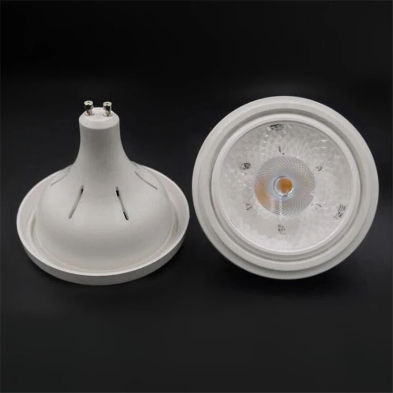 YRANK Dimmable AR111 Светодиодные прожекторы 12 Вт COB G53 GU10 База QR111 лампа DC12V AC110V 220 в 20