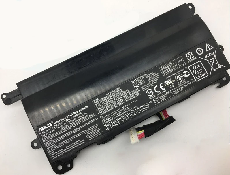 Аккумулятор для ASUS ROG G752VL G752VM G752VT A32N1511 11,25 V 67WH