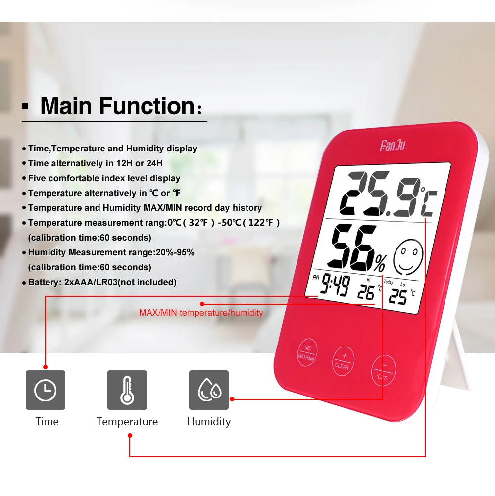 FanJu FJ718H цифровые часы ЖК-термометр гигрометр Метеостанция тестер температуры настенный стол настольный домашний декор часы