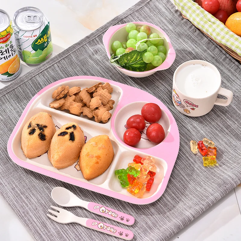 Детские тарелки и миски ложка чашка комплект для детского питания 3 м + Детская