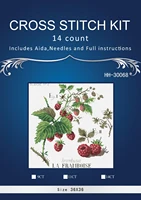 all white aida delivery top quality hot selling lovely counted cross stitch kit la framboise raspberries fruits 2th