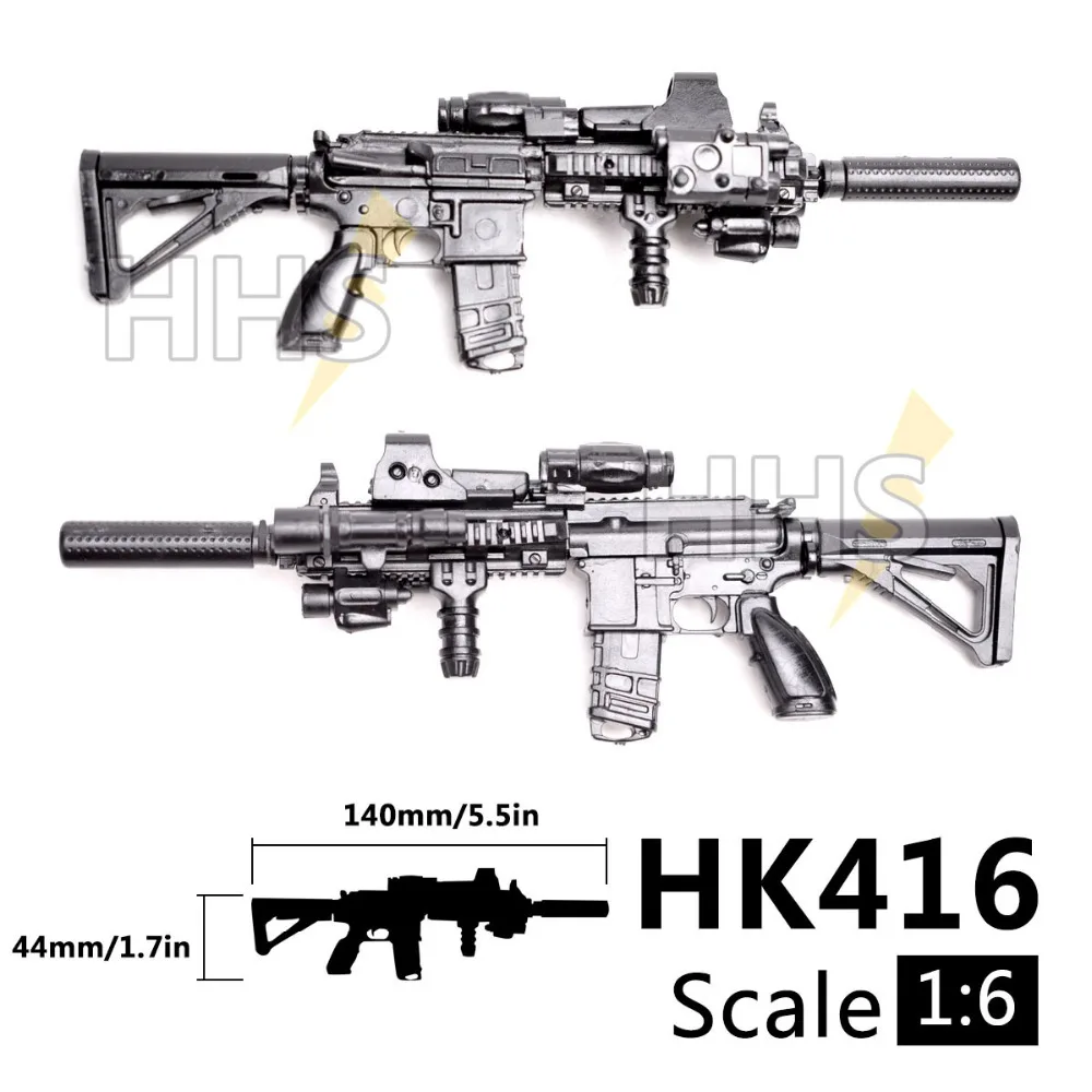 1:6 1/6 масштабные сборные фигурки винтовки HK416 модель ружья 1/100 части и компоненты солдат можно использовать для Bandai Gundam модель игрушки
