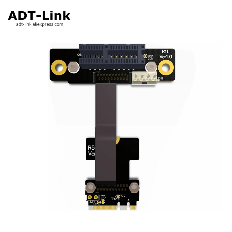 Адаптер переходник с углом M.2 Wi Fi A E + на PCIe 1x карта расширения Gen 3 0 кабель ключ A.E m2