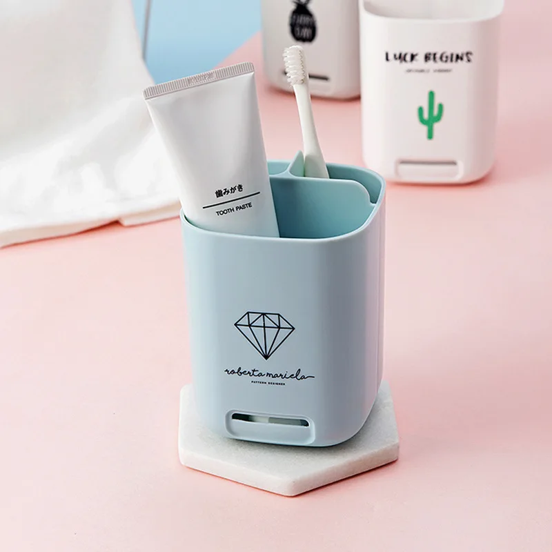 Милый держатель зубной щетки С КАКТУСОМ и фламинго алмазная зубная щетка для