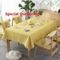 nordic ins simple small fresh fabric cotton and linen tablecloth rectangular waterproof dining table cloth coffee table clot