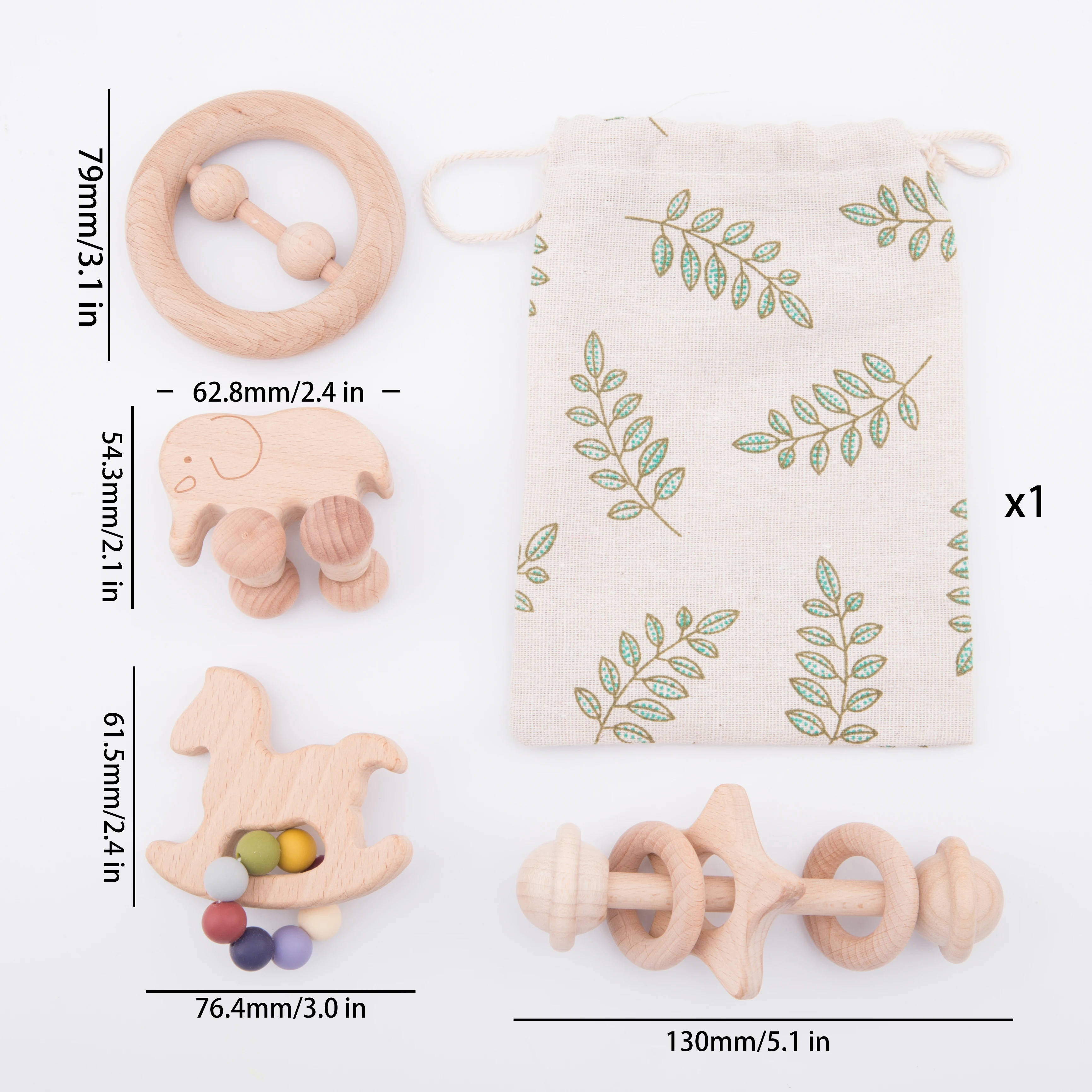 комплект из 4 предметов для маленьких деревянных игрушек детская погремушка