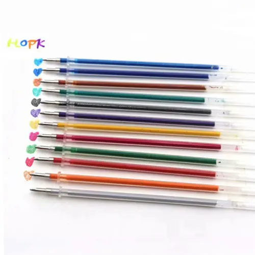 12 pcs GLITTER PEN 12 цветов/набор шариковая гелевая ручка с изюминкой, стержень для заправки, цветные чернила, полная сверкающая ручка для рисования, цветная ручка для рисования школьника - Цвет: 12 pcs GLITTER PEN