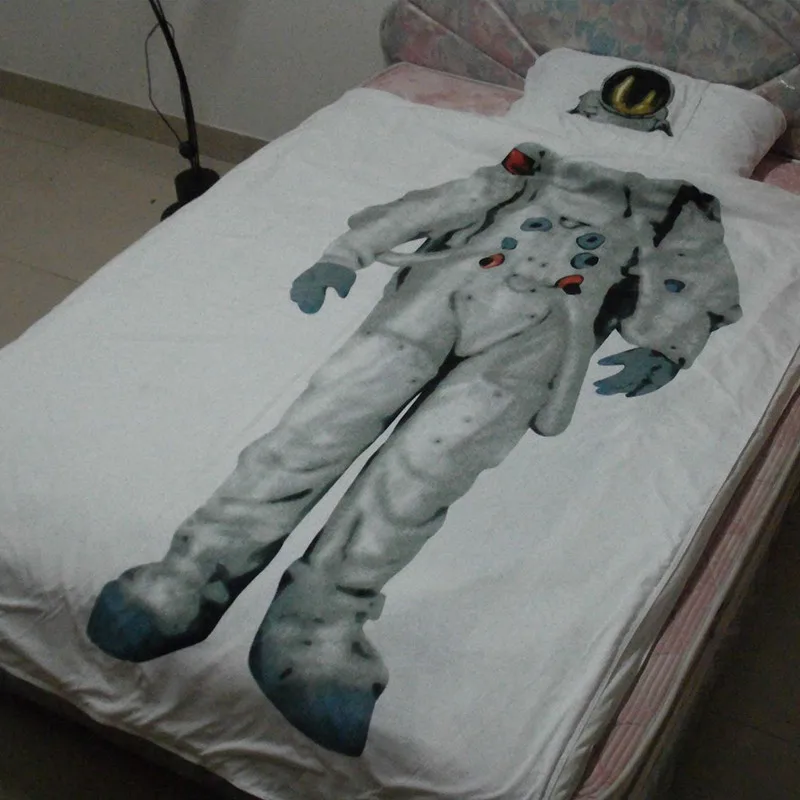 2M-astronaut Детский мультяшный персональный 3D комплект постельного белья, пододеяльник, постельное белье, простыня, наволочки, подарок для ребенка, Прямая поставка - Цвет: 2M-astronaut