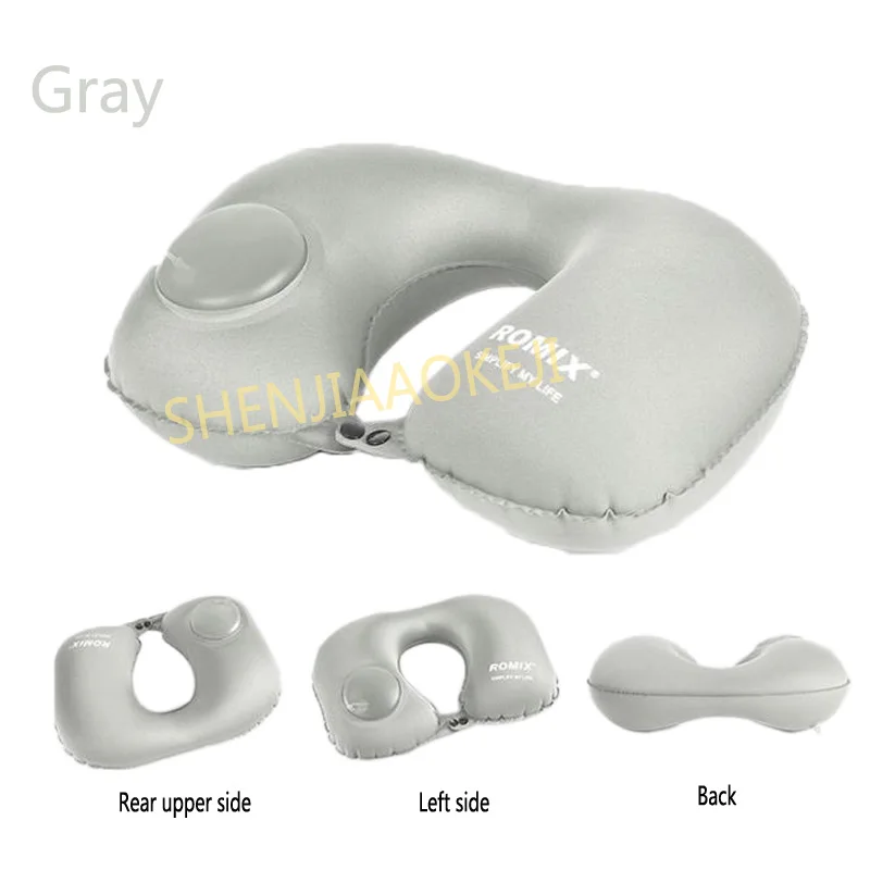 Надувная u-образная подушка для путешествий на открытом воздухе портативная