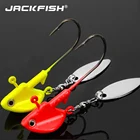 JACKFISH крючки с металлической головкой, 1 шт., 6 г, 10 г, 14 г, крючок со свинцовой головкой, крючок для приманки, Мормышка, искусственные блестки, разноцветные крючки для рыболовных снастей