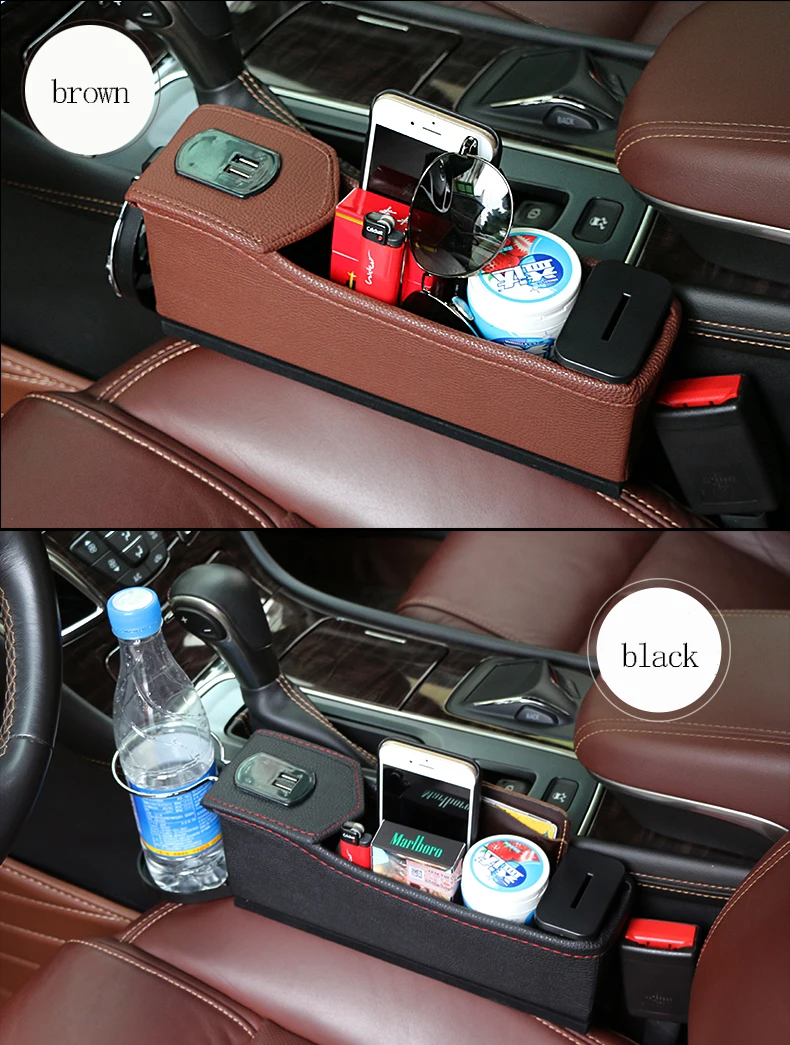 Автокресло щелевая коробка для хранения USB Автомобильное зарядное устройство Организатор Gap разрез наполнитель держатель для бумажник монеты сигареты разрез карман аксессуары