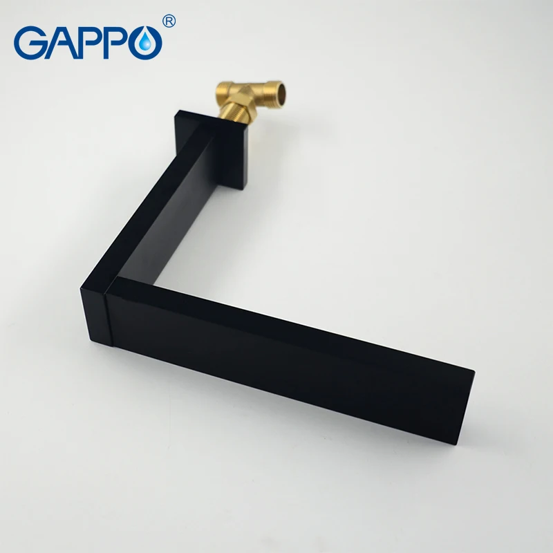 Смеситель для раковины GAPPO черный кран из латуни крепление на раковину