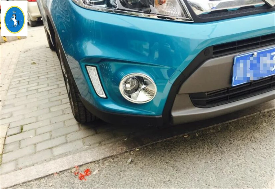 Yimaautotrims Хромированная передняя головка+ задние противотуманные фары лампа молдинг гарнир крышка отделка Подходит для Suzuki Vitara Escudo- ABS