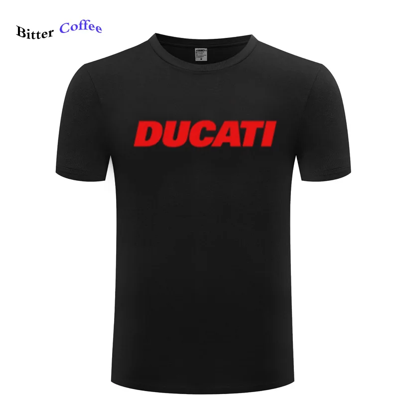 Летняя крутая Мужская мотоциклетная футболка Ducati Горячая футболка Базовая футболка мужская женская Фитнес Чистый хлопок короткий рукав футболки размера плюс - Цвет: 3