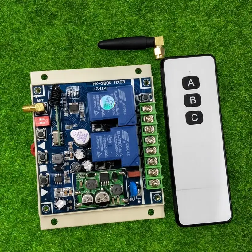 DC 12V 24V 36V 48V 30A реле 2CH RF Беспроводной дистанционного Управление приемник передатчик 315/433 МГц затвора двери