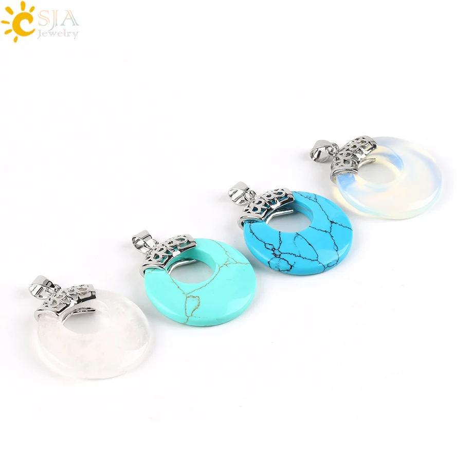 CSJA подвески для ожерелья с искусственными кристаллами женщин и мужчин ажурные