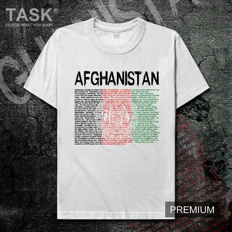 Afghan AFG Мужская футболка Новые Топы футболка с коротким рукавом Одежда Толстовка национальная команда страна Летняя мода Новинка - Цвет: 021-White