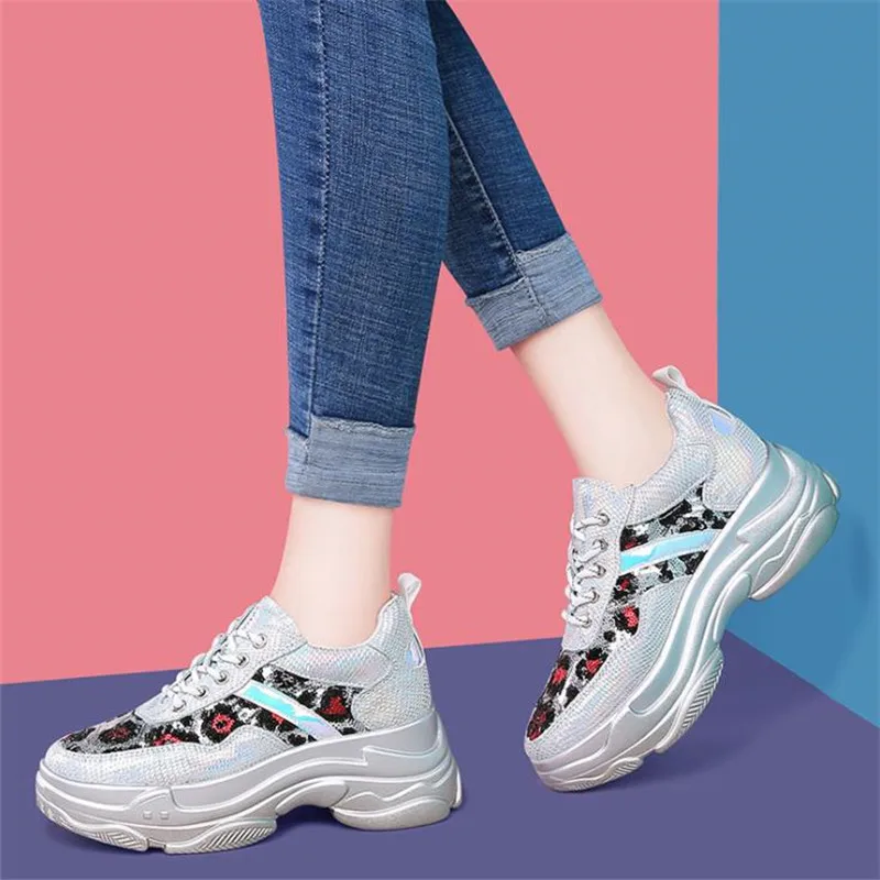 New women's single shoes fall winter fashion microfiber Lace-UP sneakers thick bottom round head comfortable women's shoes