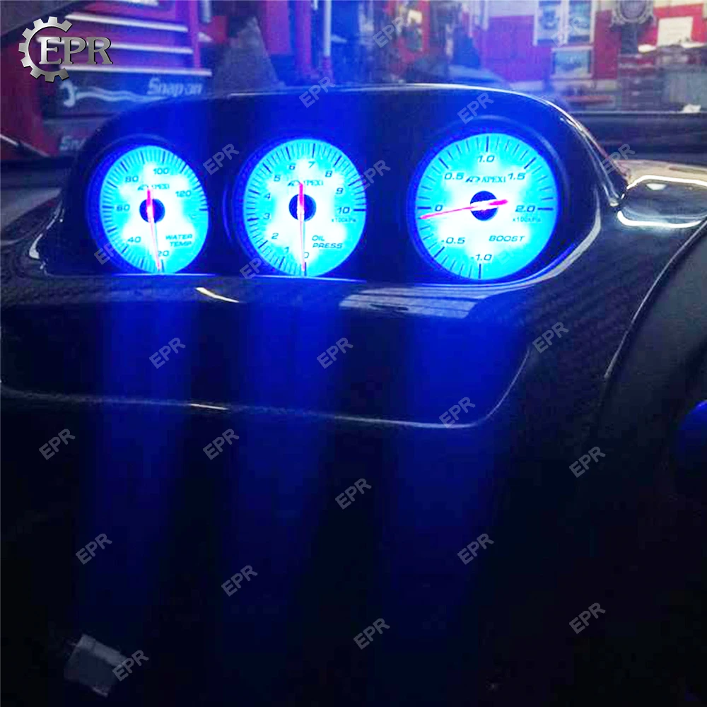 Для Mzada RX8 Dash Mount тройной карбоновый Манометр Pod(RHD) 60 мм тюнинговая часть внутренняя отделка карбоновый манометр Pilliar для RX8