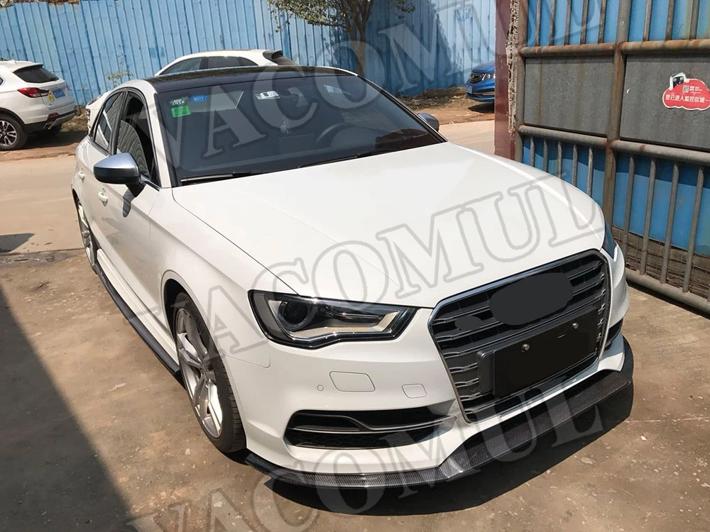 Передний бампер из углеродного волокна спойлер для Audi Sline S3 Sedan не A3 Standard 2013 2014 2015