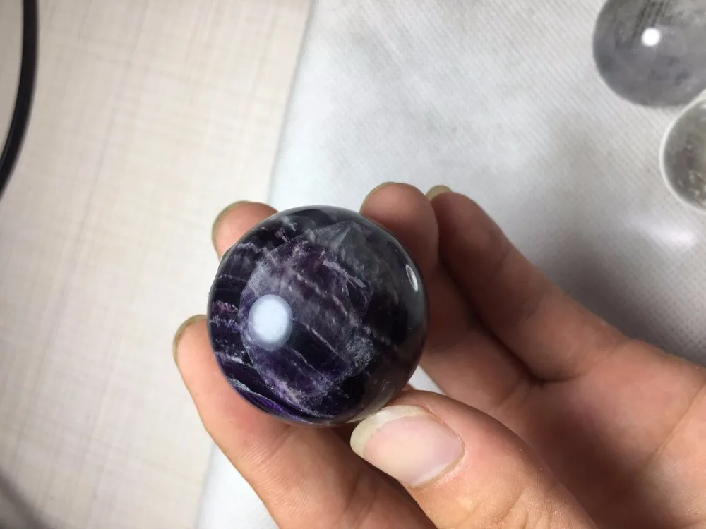 4 pieces a set of natural crystal balls lapis lazuli fluorite white green ghost stone | Дом и сад