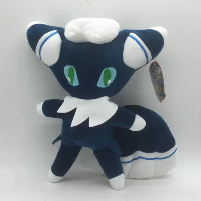 Аниме игры Пикачу серии новые 30 см Meowstic плюшевые игрушки мягкие игрушки подарок на день рождения для детей - Цвет: Черный