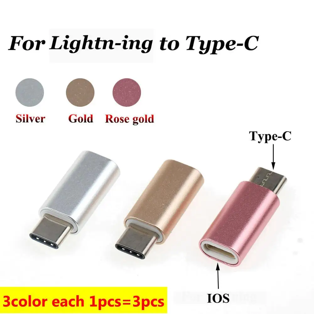 3color each 1pcs YuXi 3 шт. тип-c к Micro/для iphone Магнитный адаптер для iphone/Android кабель для передачи данных конвертер адаптер Тип C к Micro USB C - Цвет: 3color each 1pcs