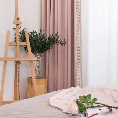 Only Pink Cloth Розовые затемненные шторы с рисунком, кружевные вышитые шторы для гостиной, детской комнаты, стиль принцессы, шторы, занавески, панель T138#4 - Цвет: Only Pink Cloth