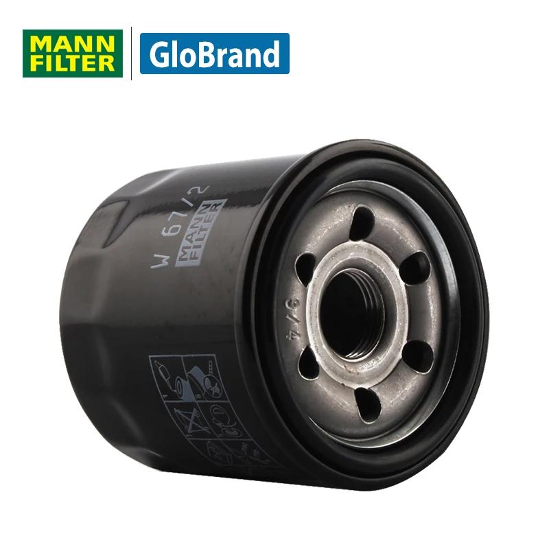 Mannfilter автомобиль масляный фильтр W67/2 для Wuling Zhiguang/Chery/QQ3/Alto/Газель/Benben /Changan