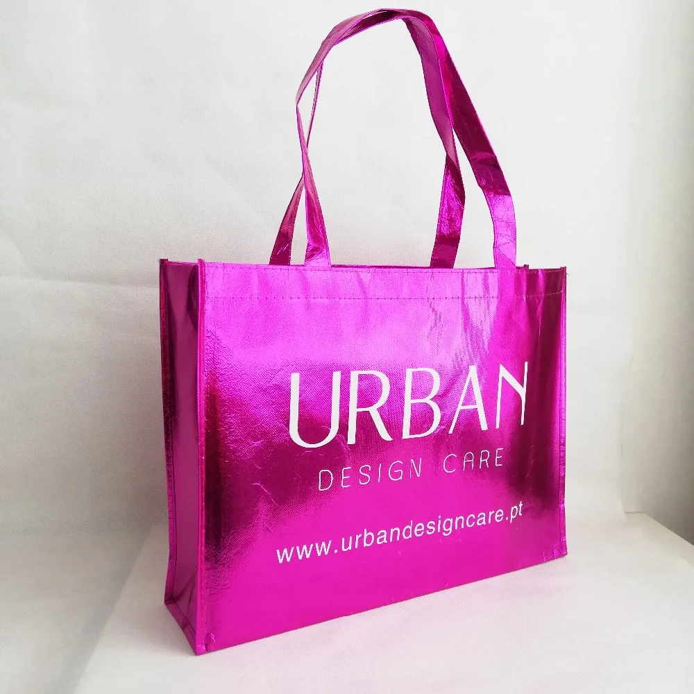 Оптовая продажа 500 шт./лот фуксия многоразовые роскошные ламинированные нетканые