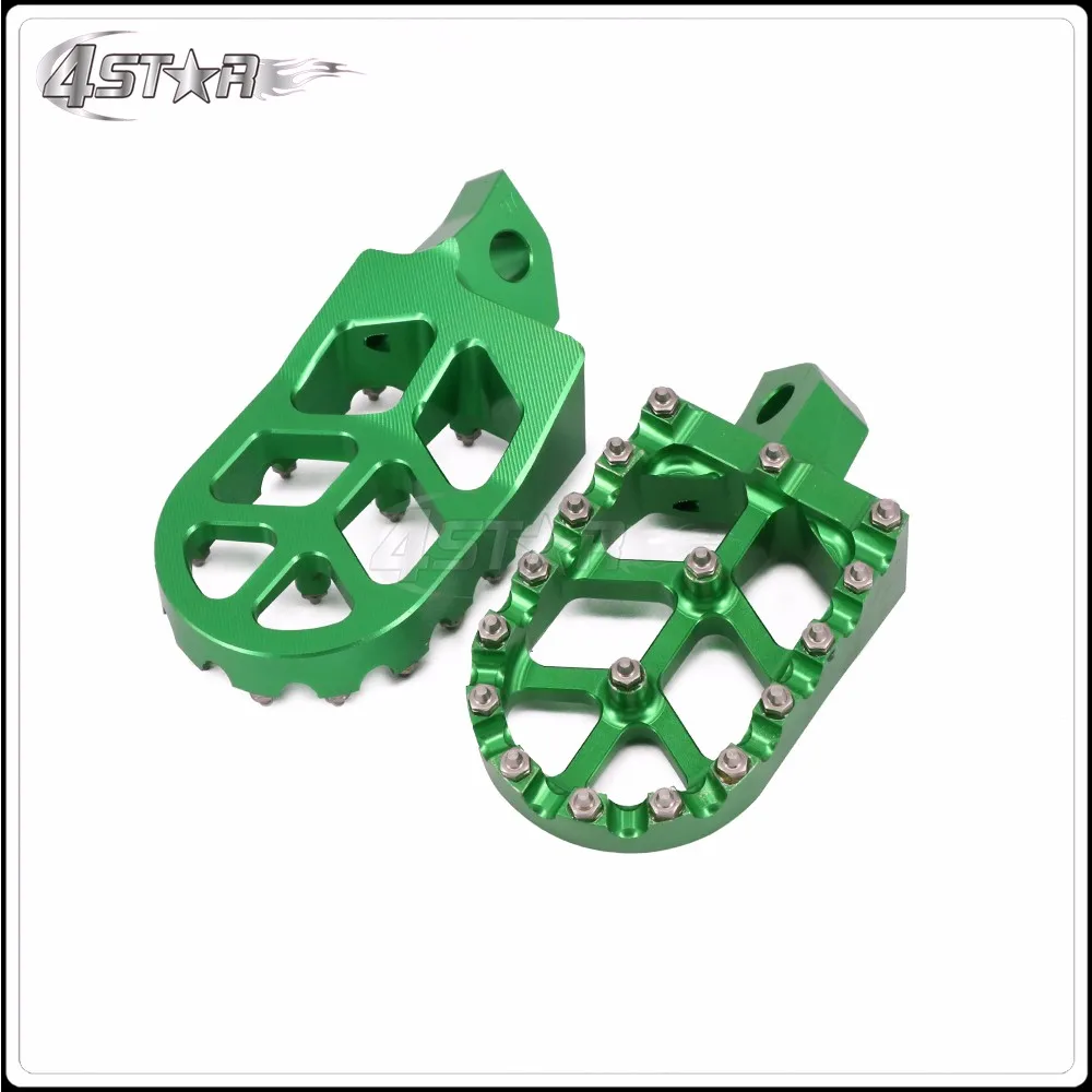 CNC зеленый мотоцикла подножки педали Подставки Для KAWASAKI KDX200 KDX220 1995-2003 KDX250 KX125 KX250 1991-1996 KX500 1991-2003