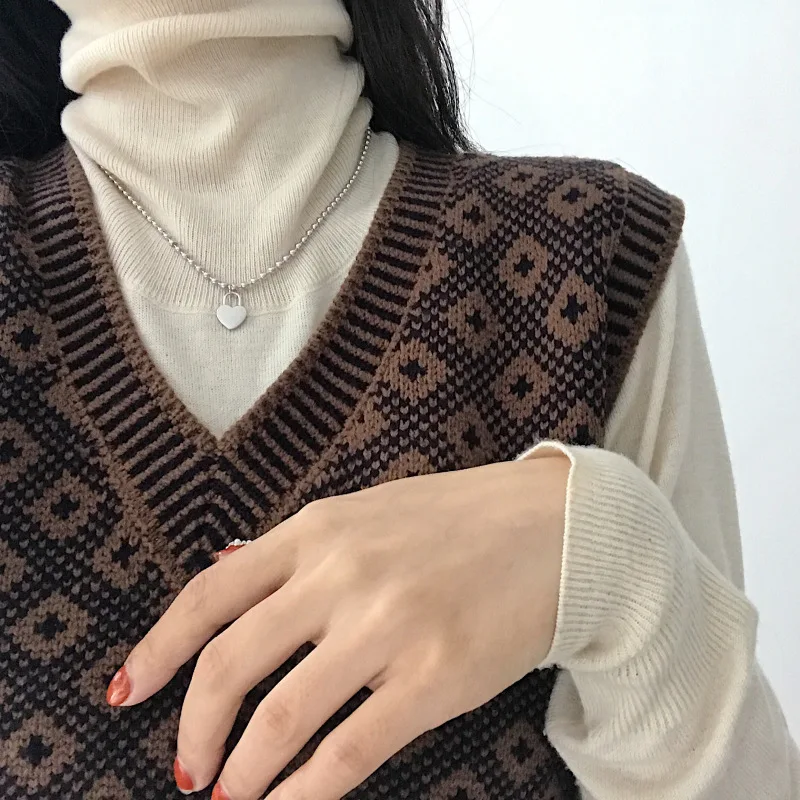 LouLeur, Стерлинговое Серебро 925 пробы, Сердце, серебряное ожерелье с подвеской из бисера, Серебряное элегантное колье, ожерелье для женщин, хорошее ювелирное изделие для шарма