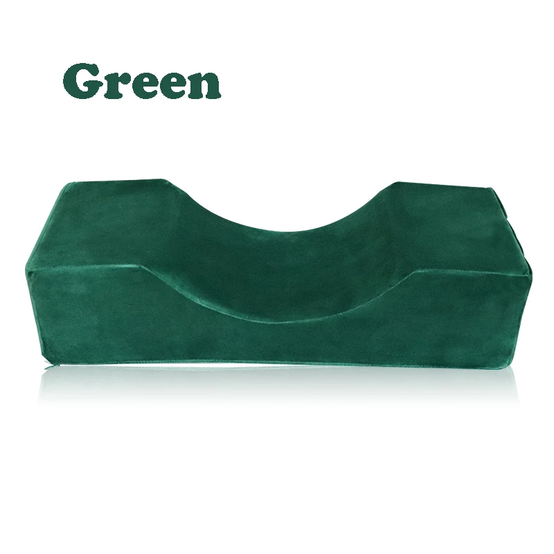 Flannel Green 7 цветов, удлиняющая полка для подушки, фланелевая искусственная прививка, подушка для ресниц, инструменты для макияжа, подушка для ресниц, OEM - Цвет: Flannel Green