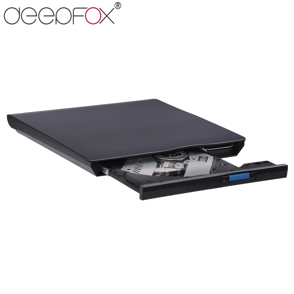 Deepfox тонкий внешний USB 2 0 привод DVD RW CD записывающее устройство рекордер