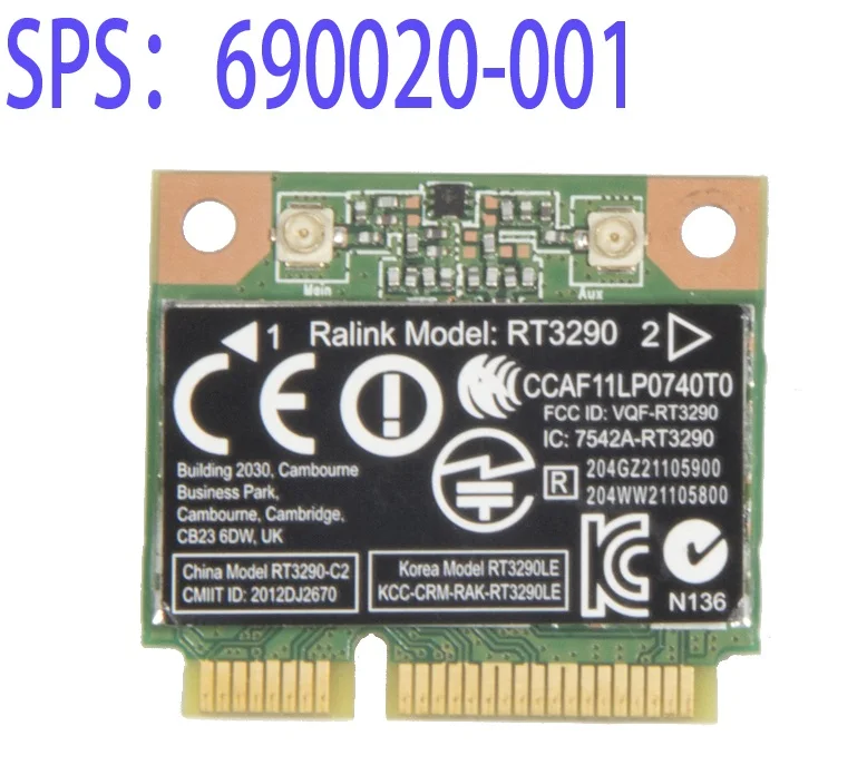 Новая беспроводная карта Wi-Fi + для Bluetooth 4 0 Ralink RT3290 HP 655 CQ58 M4 M6 4445S DV4 G4 G6 G7 690020-001 |