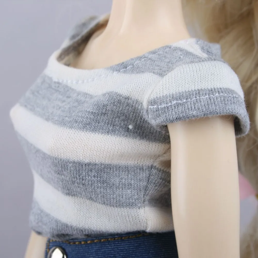 [Wamami] 06 # серая/синяя/Розовая полосатая футболка для девочек 1/4MSD 1/3 1/6 SD DZ AOD BJD Doll