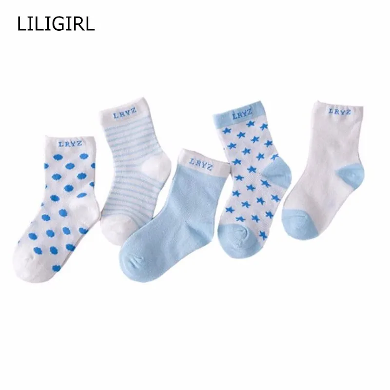 LILIGIRL новая летняя одежда для малышей носки девочек в полоску со звездами