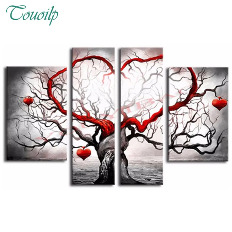 Набор для алмазной вышивки сделай сам картина из 4 алмазов с деревом в форме