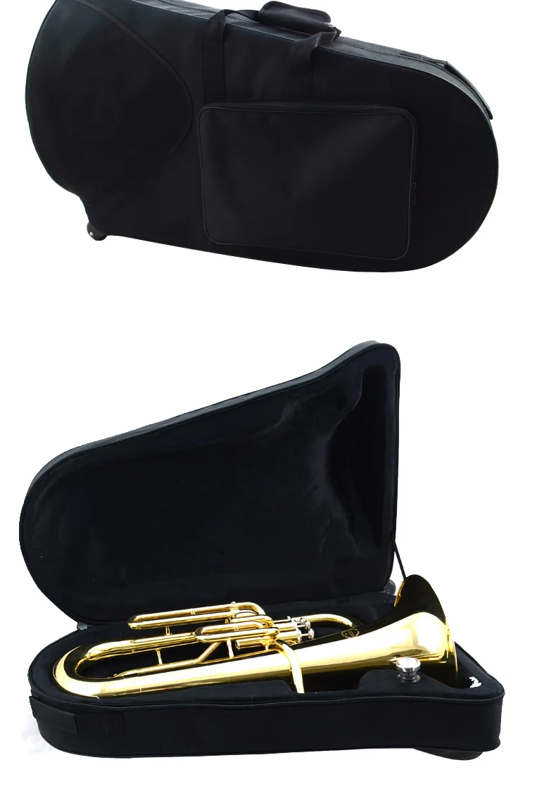 JAZZOR JZEU-300 Профессиональный euphonium B плоский золотой лак латунный духовой инструмент с мундштуком и чехол