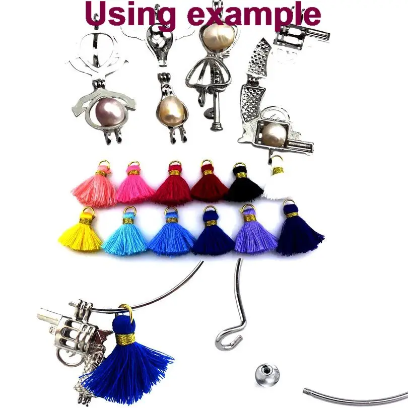 Смешанный 100 шт. унисекс медальон Нержавеющая сталь браслет натуральный жемчуг