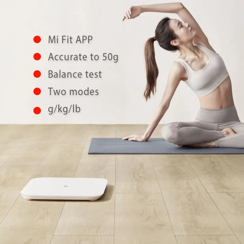 222 RUB Код скидки: A3GTI2F9LCPN Умные весы XIAOMI Mi цифровые напольные для ванной комнаты