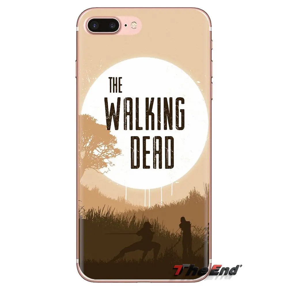 Прозрачный чехол из ТПУ для Sony Xperia Z Z1 Z2 Z3 Z5 compact M2 M4 M5 C4 E3 T3 XA Huawei Mate 7 8 Y3II The Walking Dead game