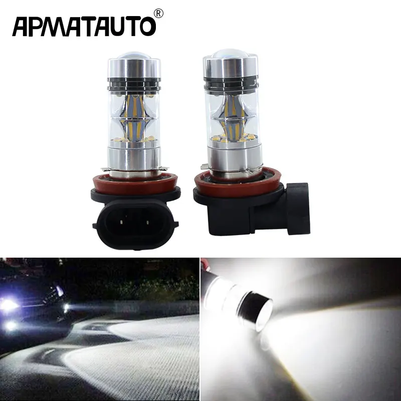 2pcsx Led CANbus H11 H8 светильник ing 75 Вт белое с остро заточенными автомобильные