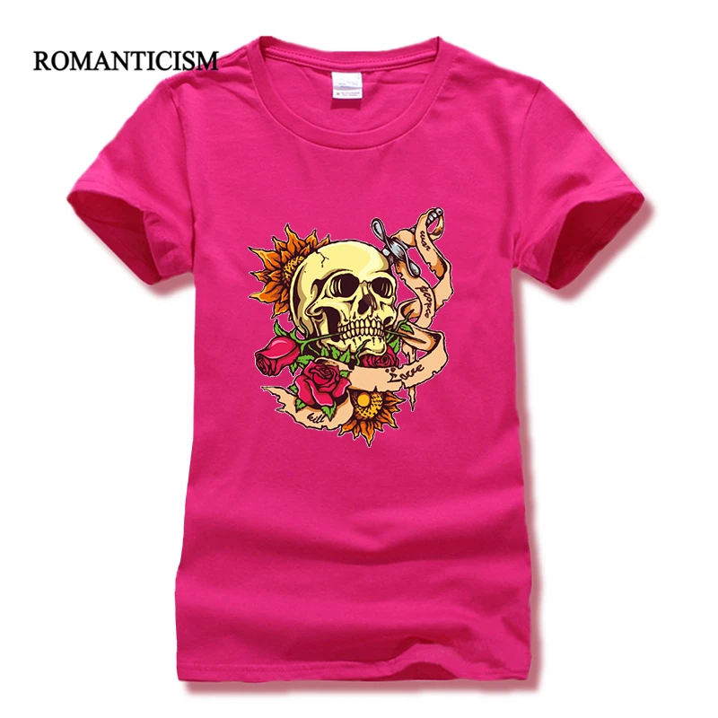 EXPERTEE 2017 Футболка с принтом черепа женская летняя футболка коротким рукавом