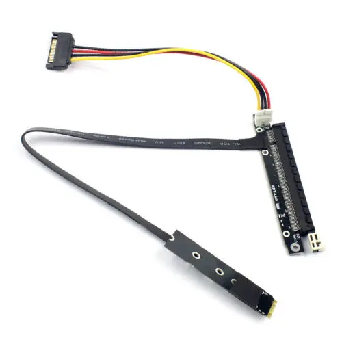 graphics extension cable m 2 to x16 pcie m2 to pci express adapter cable 45cm full speed for pc mining bitcoin btc free global shipping