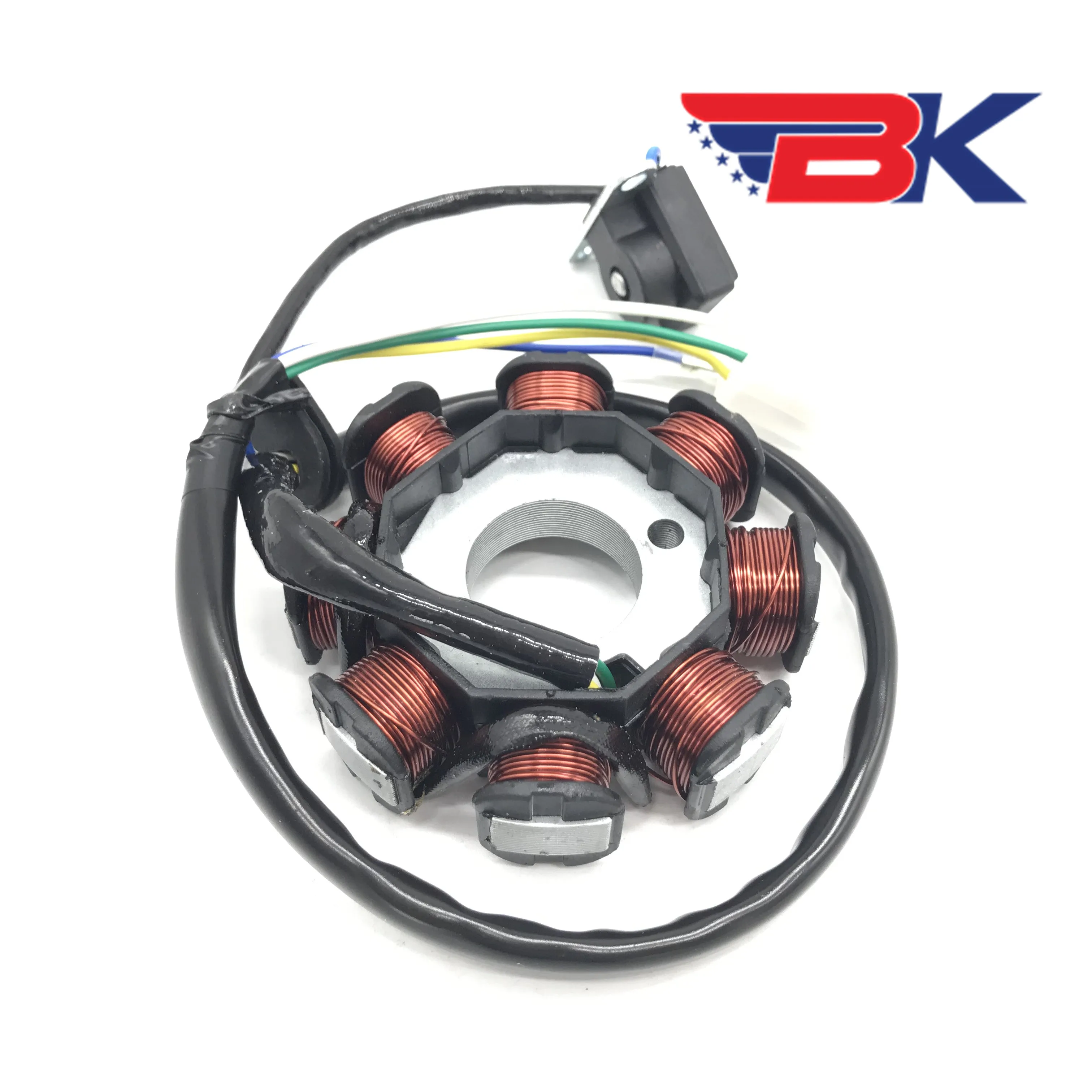 Постоянный ток Магнитный статор GY6 50cc 8 Катушек китайский мопед скутер Roketa Jonway Znen
