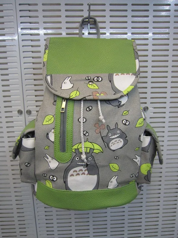 316 # семь цветов Детский рюкзак Холщовая Сумка с принтом Хаяо Миядзаки Мой сосед