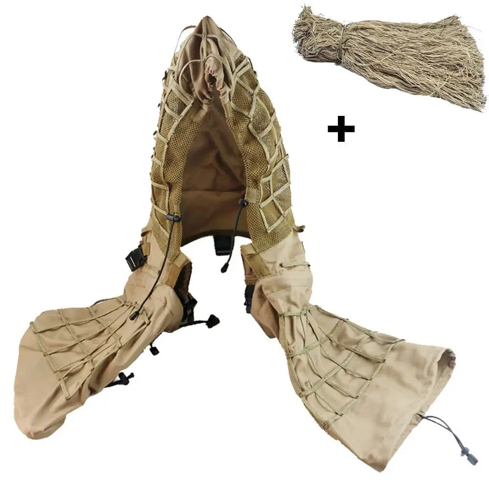 Sniper Ghillie Suit Foundation Viper Hood+ 1 сумка Ghillie Thread для создания собственного костюма Ghillie - Color: BRW Base DS Thread