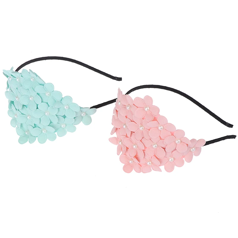 1PCS Beauty Flowers Hair Hoop Princess Dress Match Bows Pearl Flower For Decoration Hairband Baby Girls Band Headwear | Детская одежда